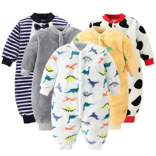 Childdkivy Infant Romper Jumpsuit Soft Flannel Baby Clothes