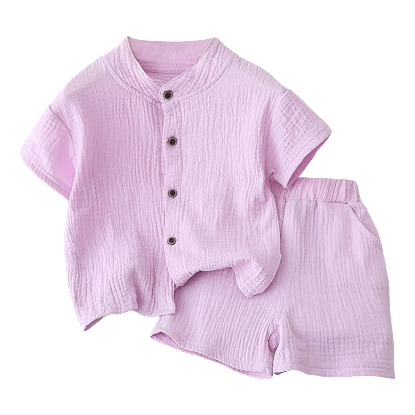 ZOMAXIUJEE Kids Summer Set Outfit For Boys And Girls 4 To 6Y Polyester