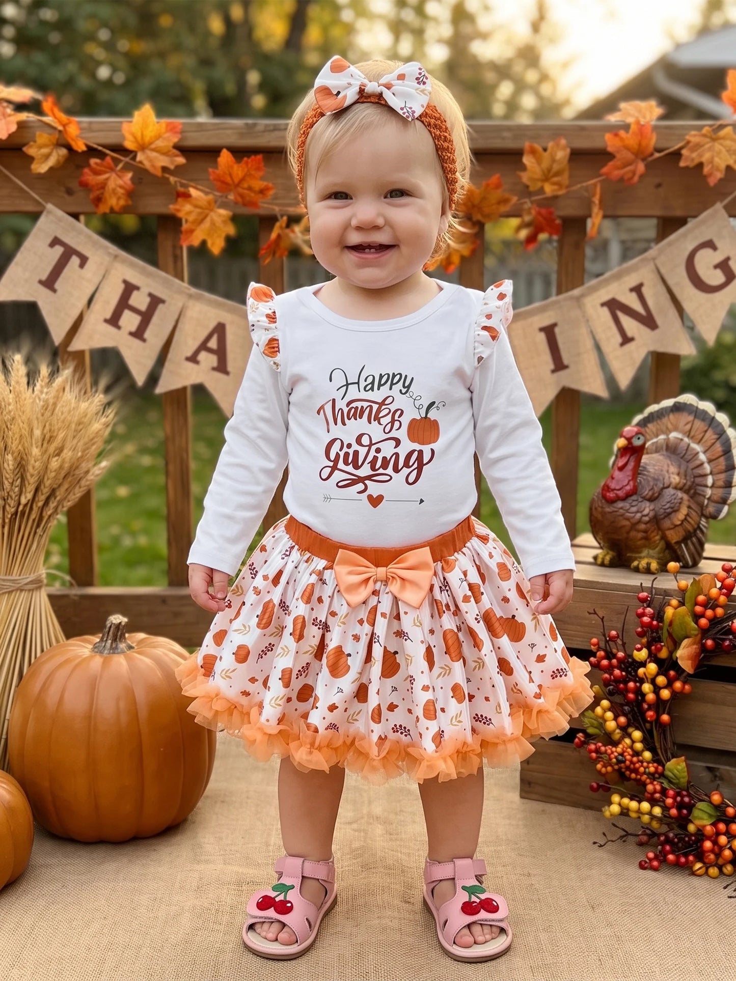 Outfits Long Pumpkin Print Skirt Toddler-Girl Long Sleeve Tops Sleeve Tops Sleeve Tops Top Rated Outfits Long Pumpkin Print