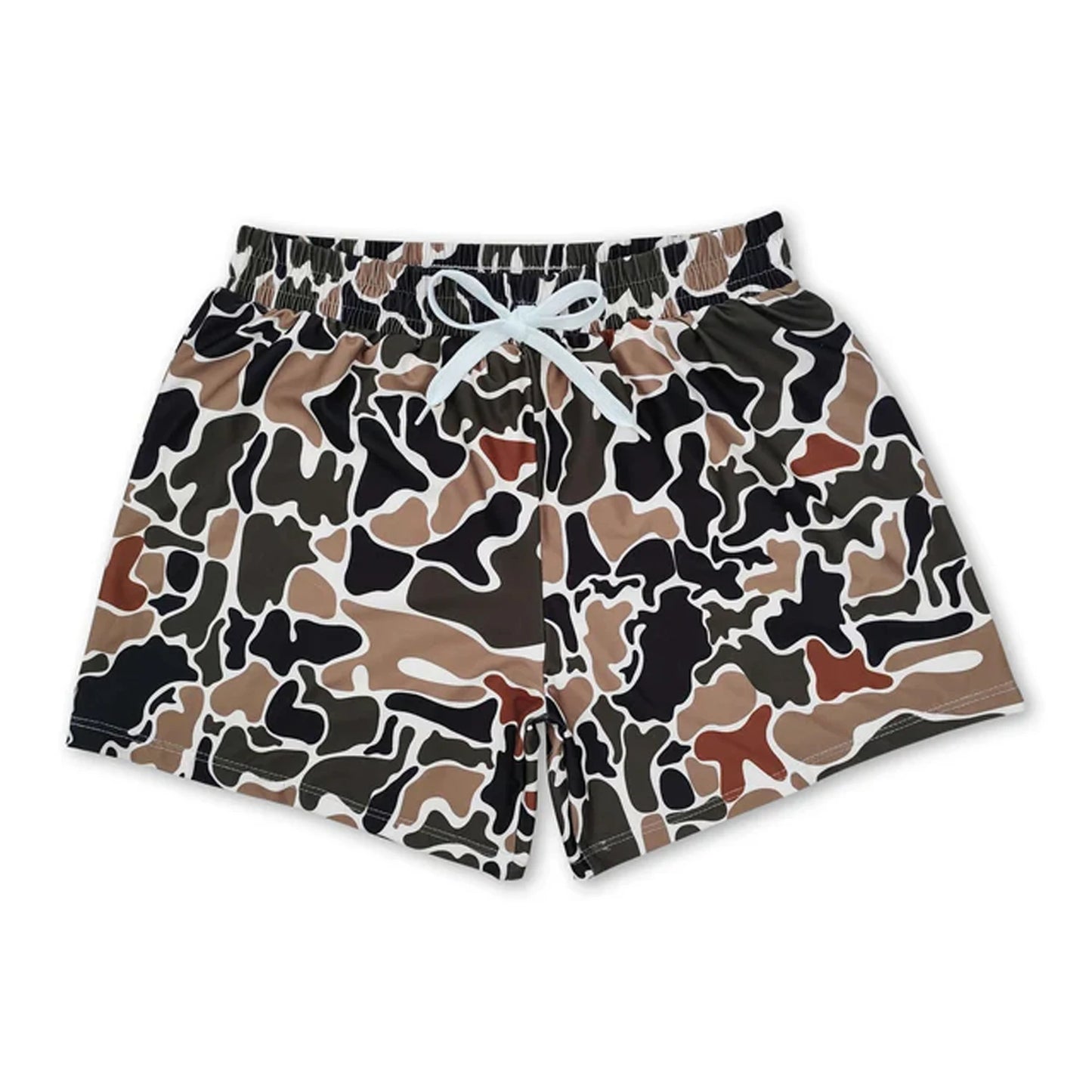 Kids All Over Print Boys Milk Silk Quick Dry Swim Trunks