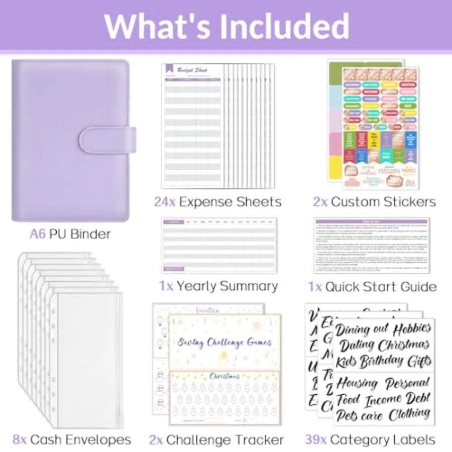 Budget Binder With Money Saving Challenge And Cash Envelopes