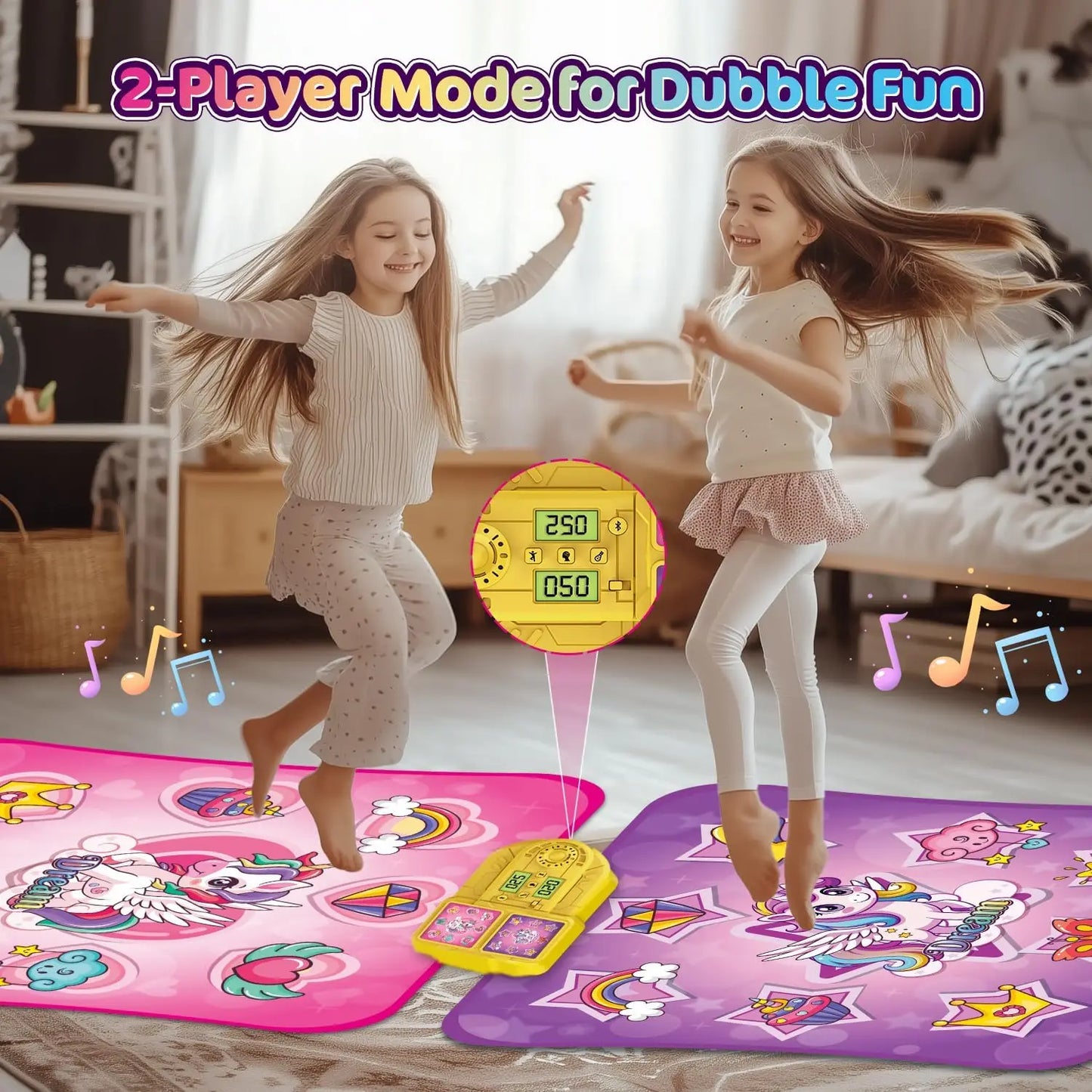 VATOS Unicorn Dance Mat For Girls 9 Level Dancing Game