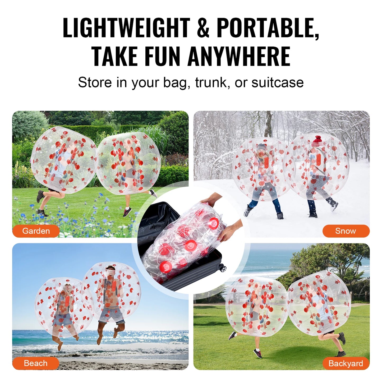 SucceBuy Inflatable Bumper Balls Bumper Bopper Toys for Outdoor Team Games