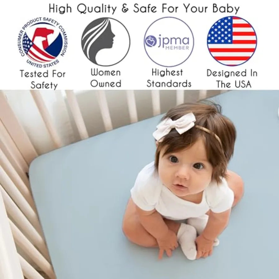 4 Piece Baby Crib Bedding Set Ocean Seashells Infants Nursery
