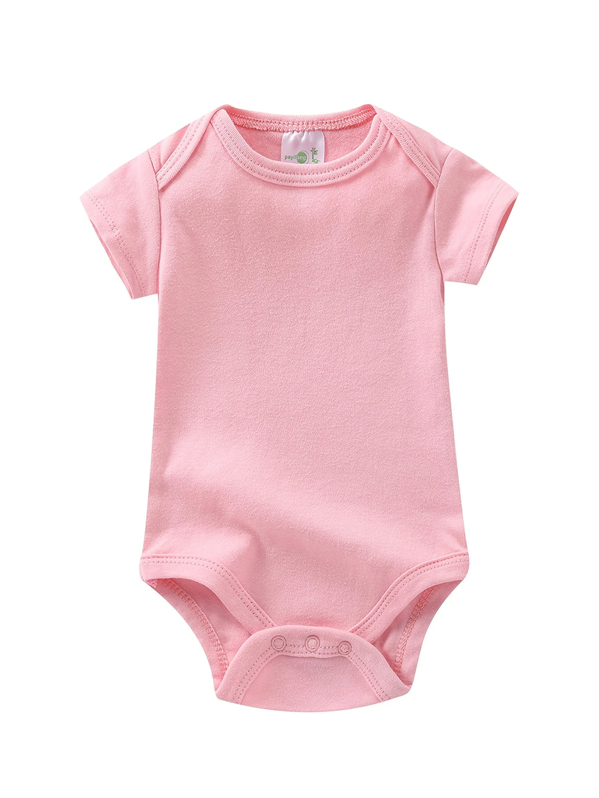 Newborn Baby Girl Short Sleeve Bodysuit 5-pc, Cute Infant One-Piece Romper, Round Neck Summer Outfit, Hospital Essentials, Baby Clothing, for Outdoor