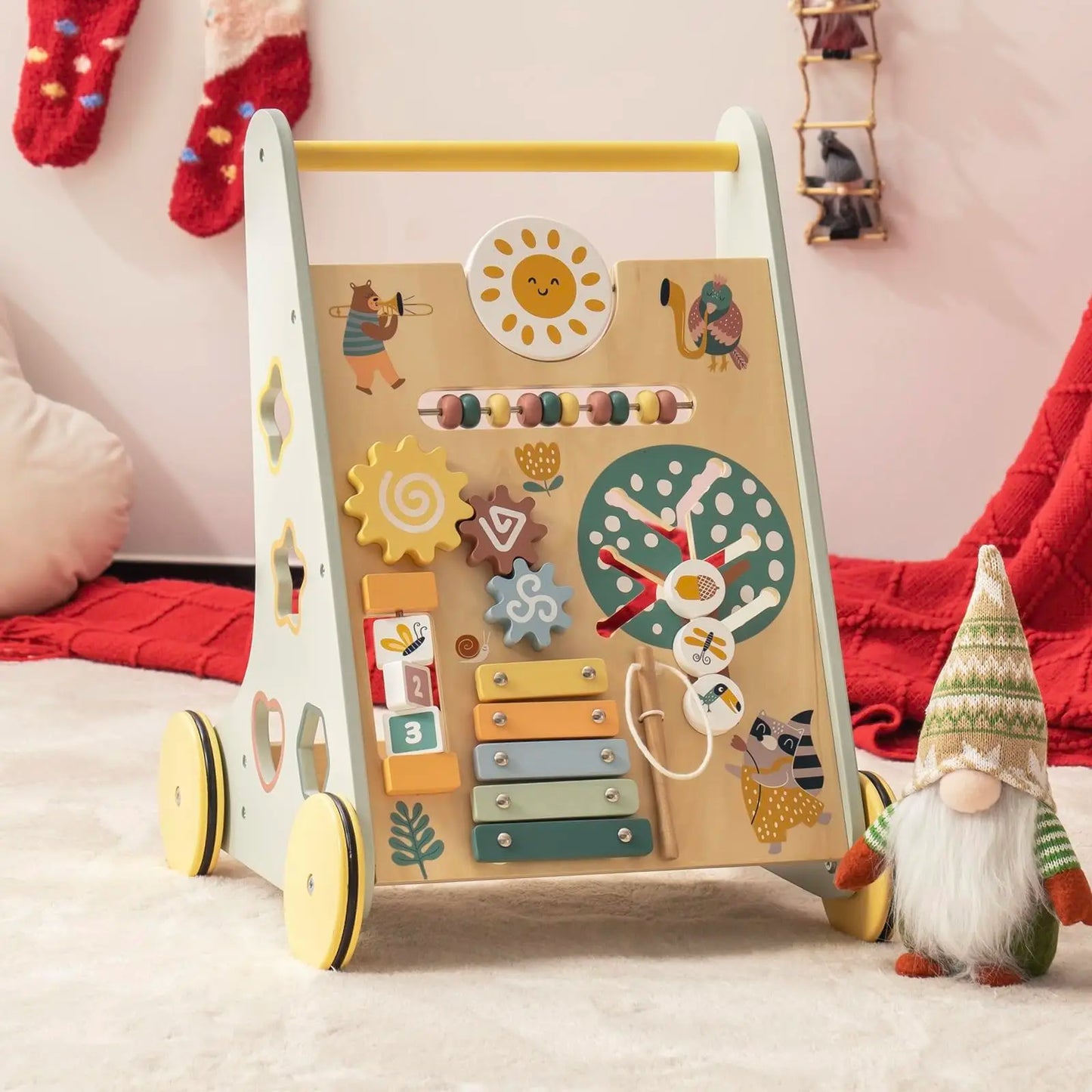 Robotime Robud Wooden Baby Walker With Activity Center