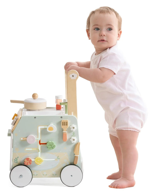 Robotime Wooden Baby Push Walker Learning Toy With Adjustable Feature