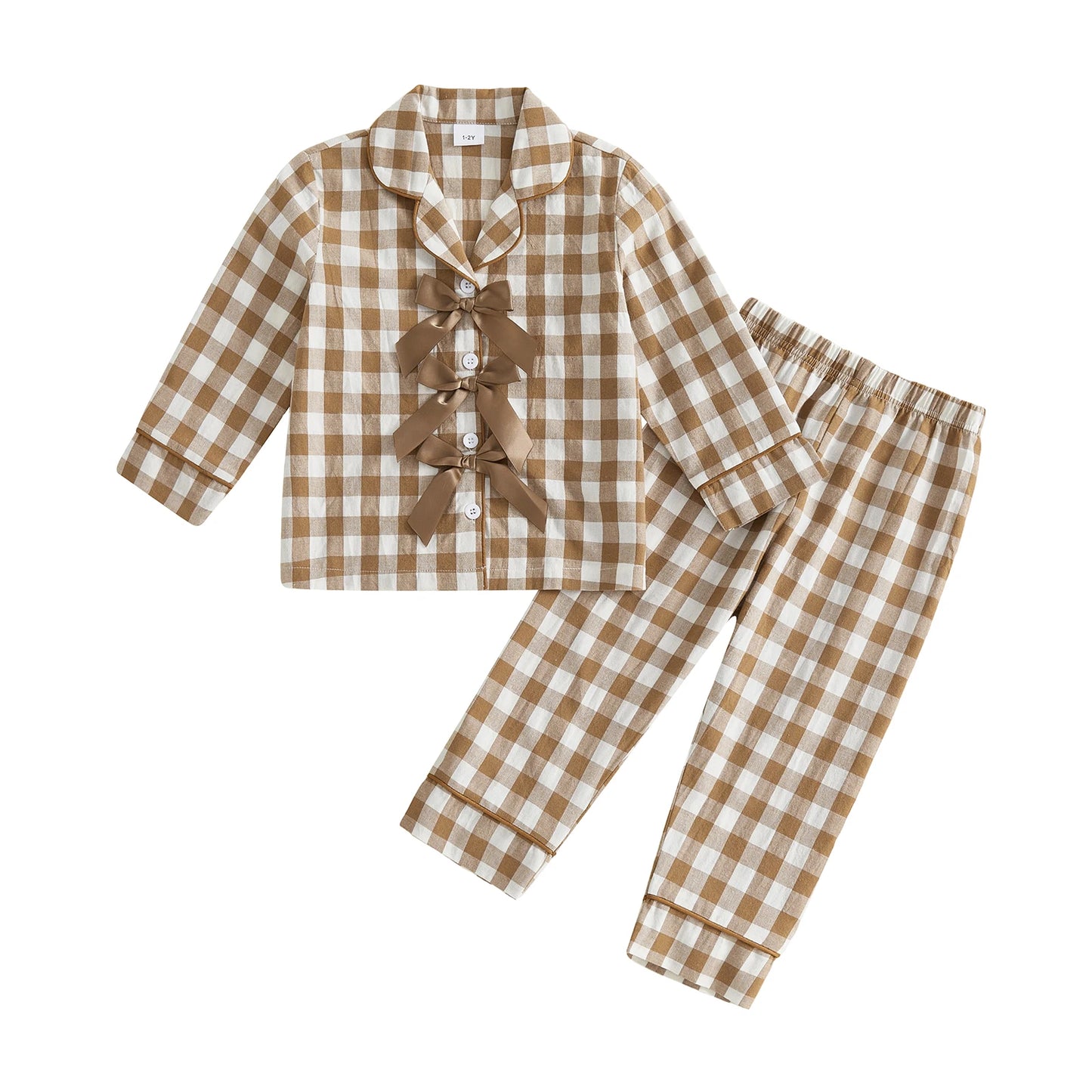 Little Girls For For Little Girls Long Christmas Pajamas Sleeve Tops Girls Long Sleeve Durable 2 Pcs Christmas