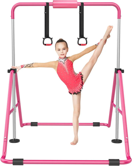 Adjustable Folding Gymnastic Bar for Kids Home Use