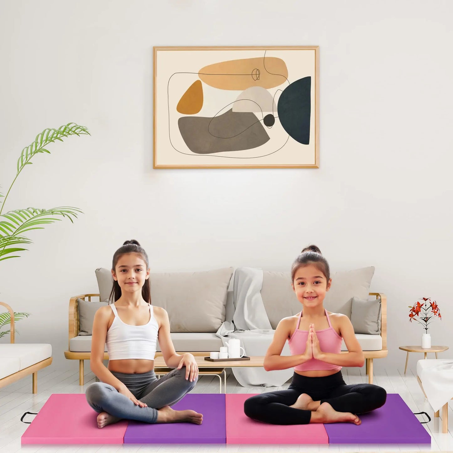 HiMISS Gymnastics Mat 4 Fold Tumbling Mat For Home Gym