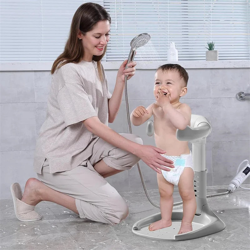 Foldable Baby Toddler Bath Stand With Anti Slip Easy Install