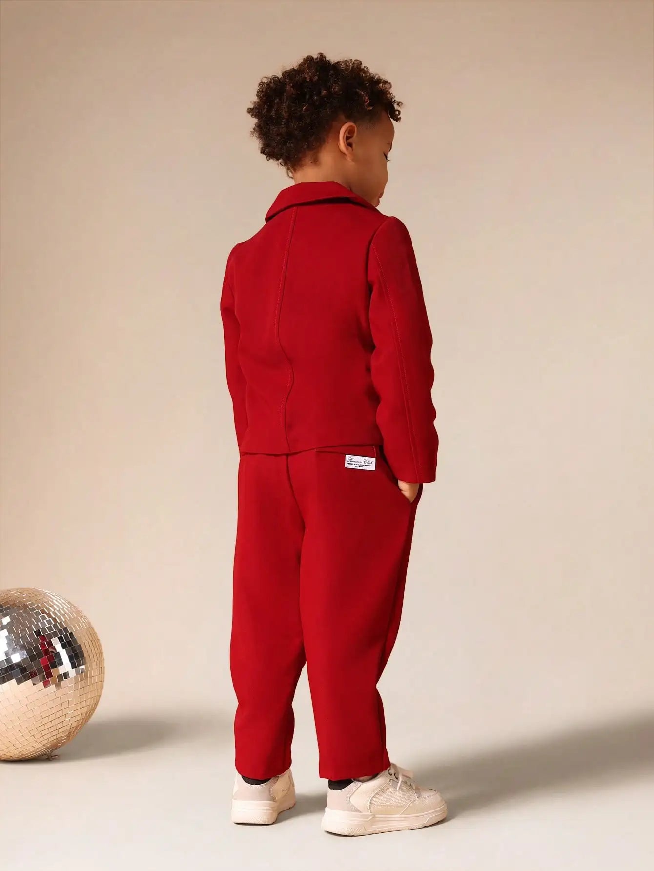 Boys Formal Suit Set With Single Button Blazer And Pants