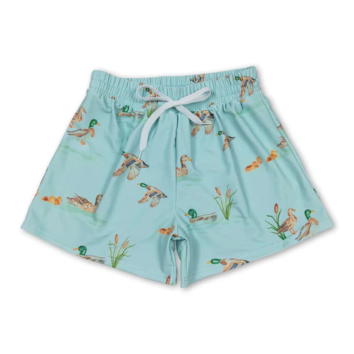 Kids All Over Print Boys Milk Silk Quick Dry Swim Trunks
