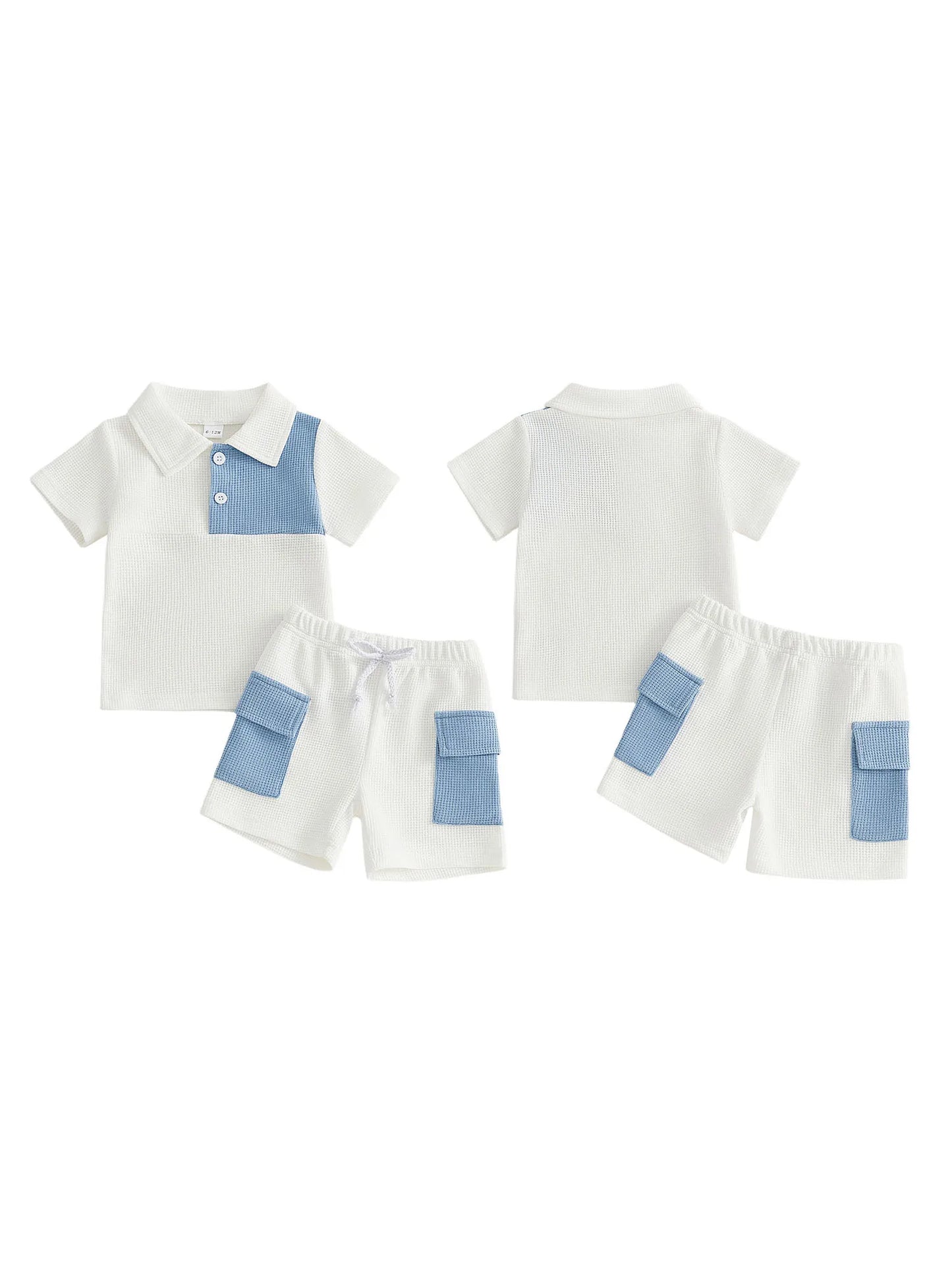 Infant Boy Short Sleeve Shirt And Cargo Shorts Set