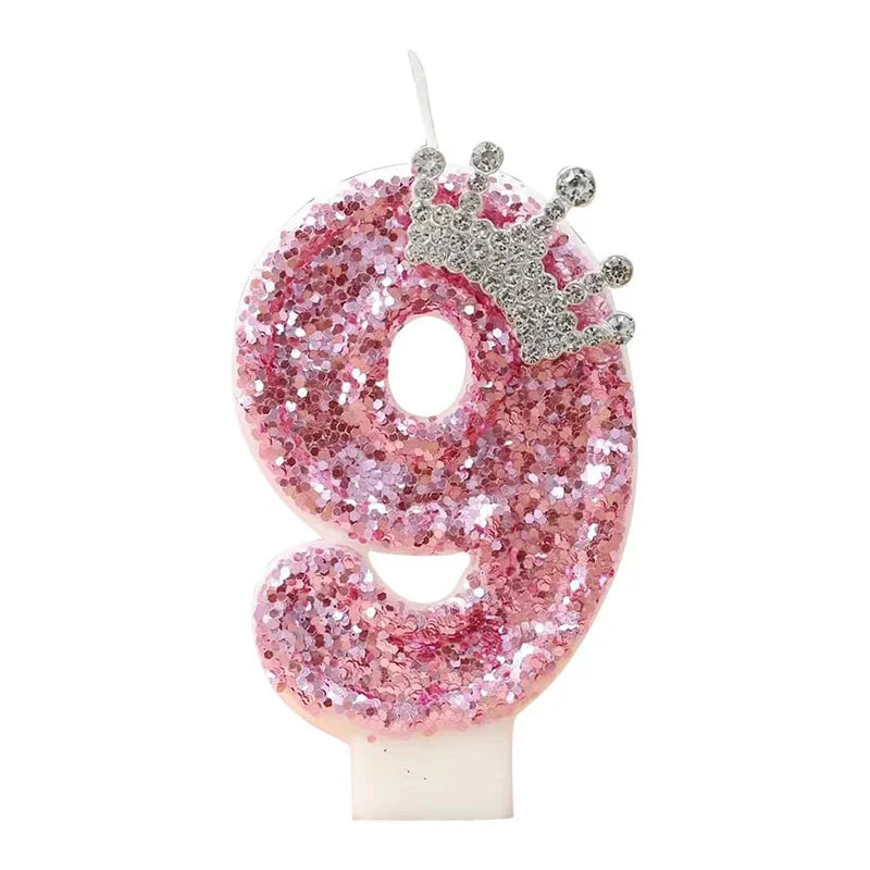Cake Numeral Candles Birthday Candles Princess Crown Novelty Party Decoration