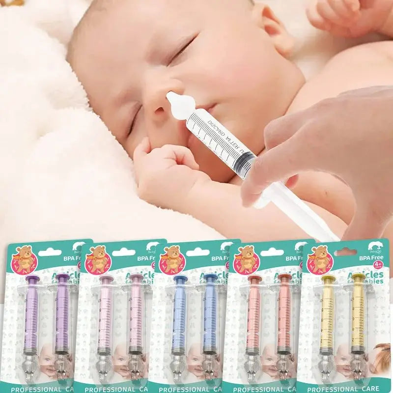 Silicone Baby Nasal Aspirator Syringe For Gentle Nasal Cleaning