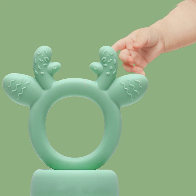 3 Pack Baby Fruit Food Feeder Pacifier BPA Free Silicone Deer Teething Toy Fresh Fruit Vegetable Nibbler Soother Toddler Chew Feeder