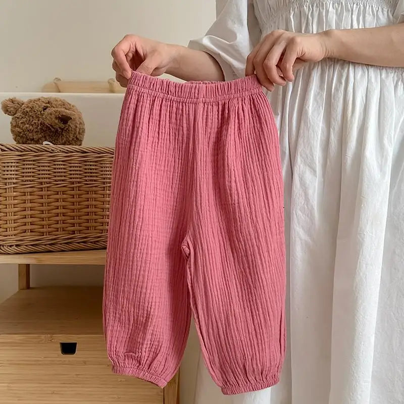Kids Anti Mosquito Pants Unisex Lightweight Polyester Elastic Waist