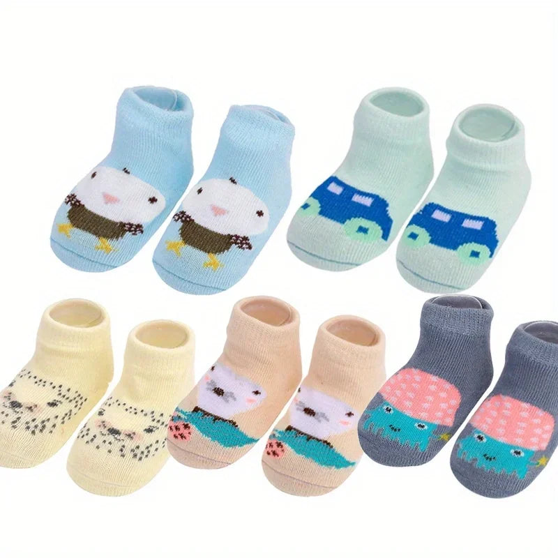 Kids Non Slip Cotton Socks for Babies and Toddlers Print