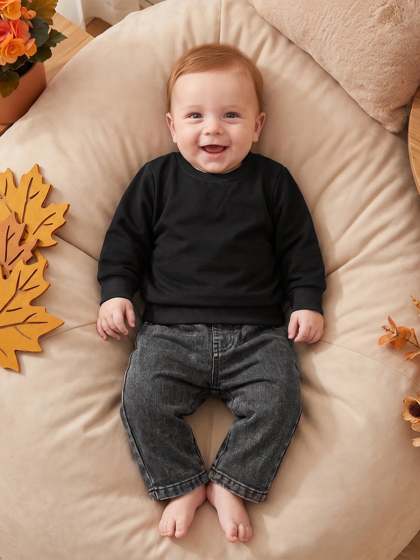 Elegant Toddler Children Matching Pullover Top And Casual Pants