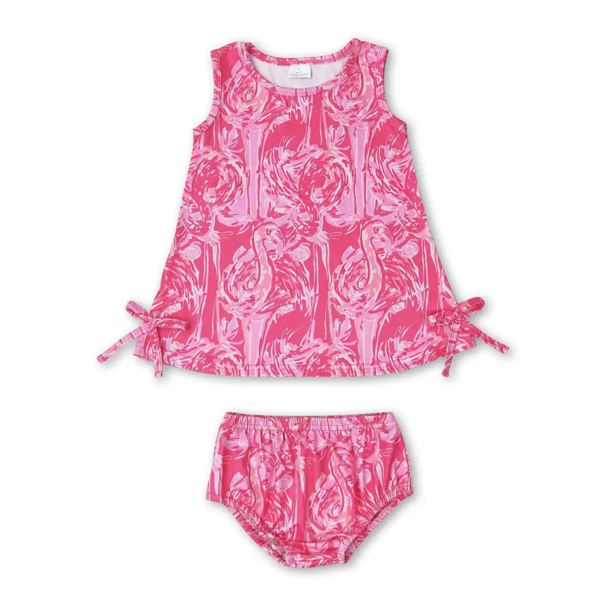 Girls Floral Tunic Top And Bummies Outfit Set For Everyday