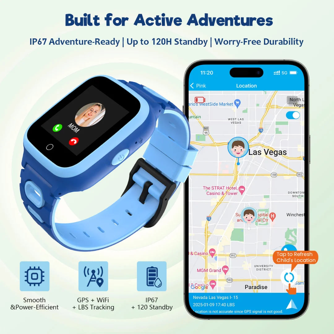 4G Kids Smartwatch GPS Location Video Call Voice Chat SIM
