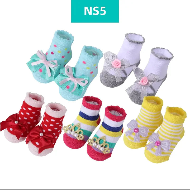 Kids Non Slip Cotton Socks for Babies and Toddlers Print