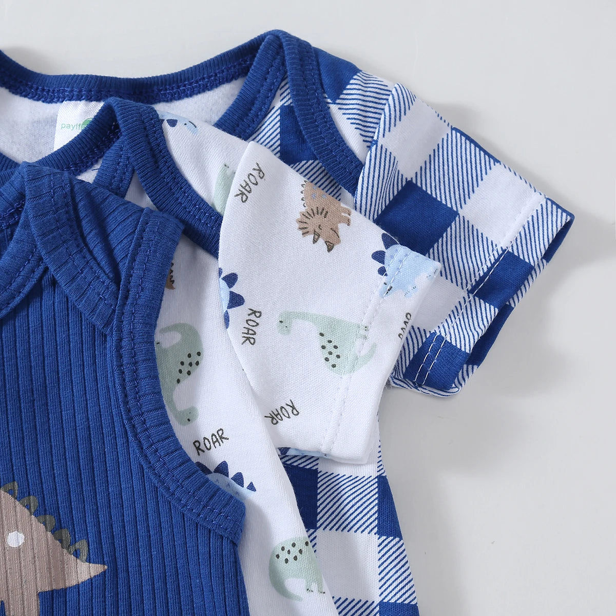 Soft Cotton Animal Print Short Sleeve Baby Boy Rompers