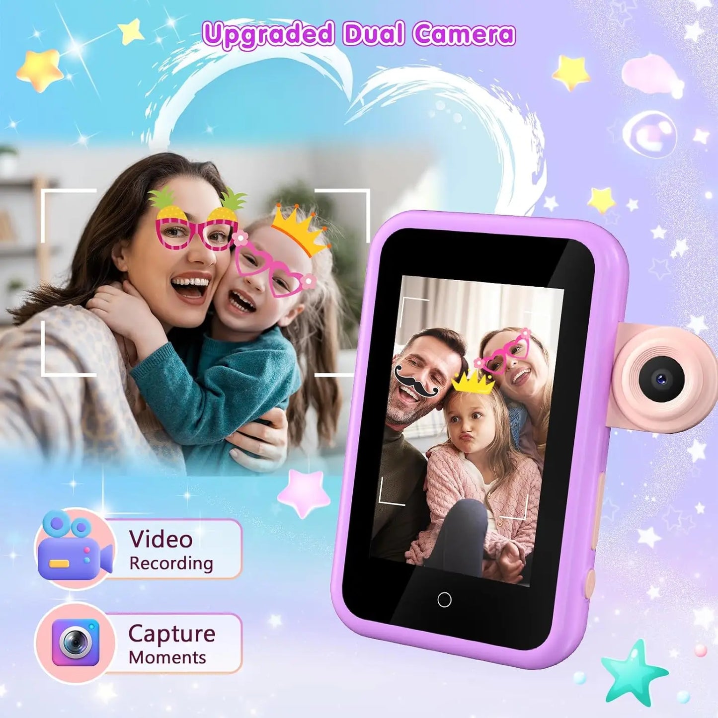Kids Smart Phone Toy With Dual Camera And Educational Games