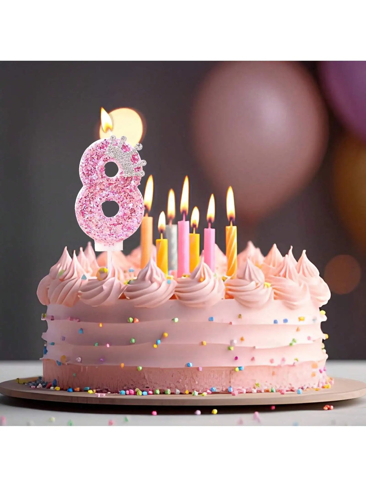 Cake Numeral Candles Birthday Candles Princess Crown Novelty Party Decoration
