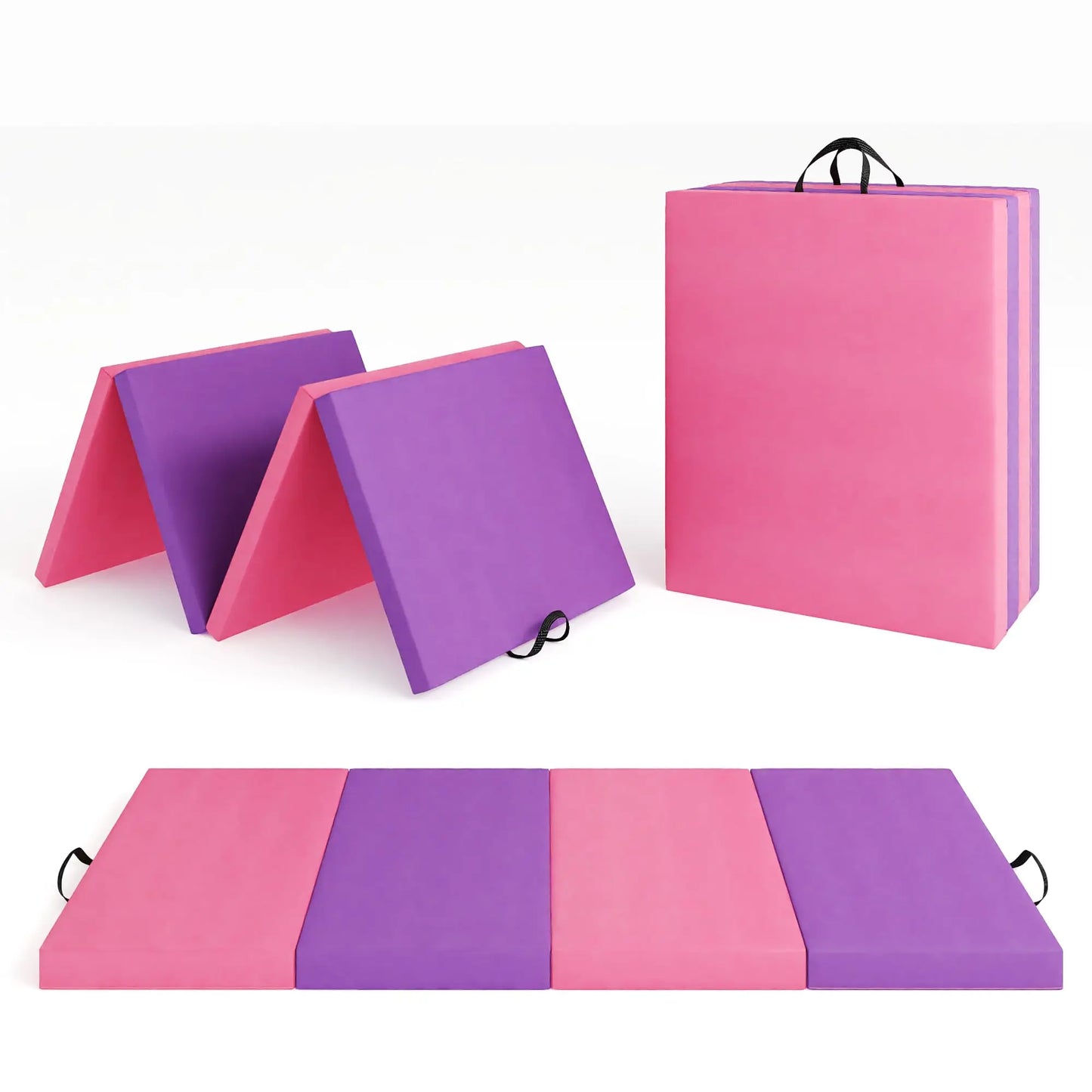 HiMISS Gymnastics Mat 4 Fold Tumbling Mat For Home Gym