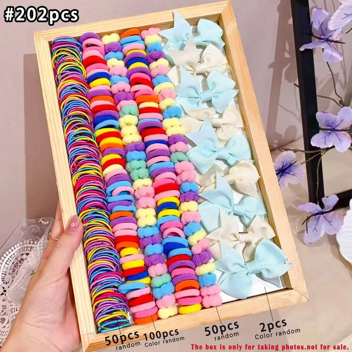 18/546Pcs /1152PCS Bow High Elastic Hair Accessories Set Korean Style Princess Hair Clips, No Hurt Hair Colorful Girls Hair Bands Hair Clips Girls Children No Box