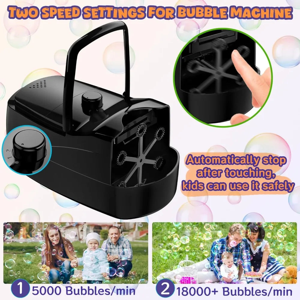 Automatic Bubble Machine 18000 Bubbles Per Minute Two Speeds
