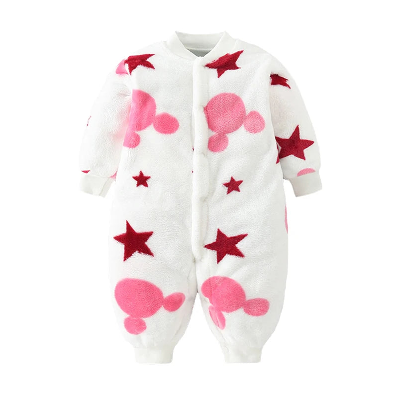 Childdkivy Infant Romper Jumpsuit Soft Flannel Baby Clothes