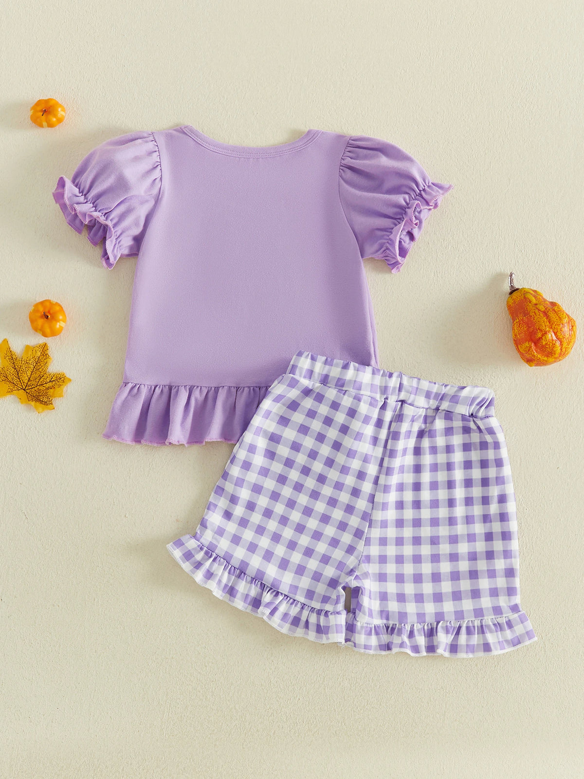 Halloween Outfits Short Embroidery Embroidery Tops Girl-Halloween-Outfits Baby Girl Halloween Short-Sleeve-Pumpkin New