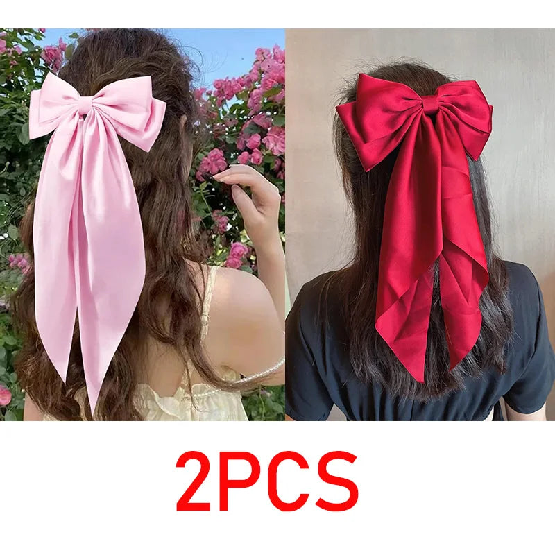 New Bows Hair Clips Bow Barrette Headband for Girl Bow Ribbon Hair Clip JZ094