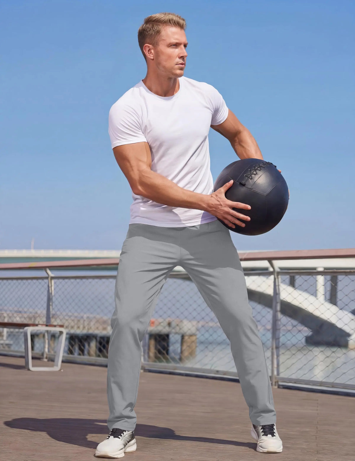 Men's Lightweight Hiking Pants Quick Dry Stretch Joggers with Zipper Pockets for Running Golf Workout Outdoor Travel Casual Wear