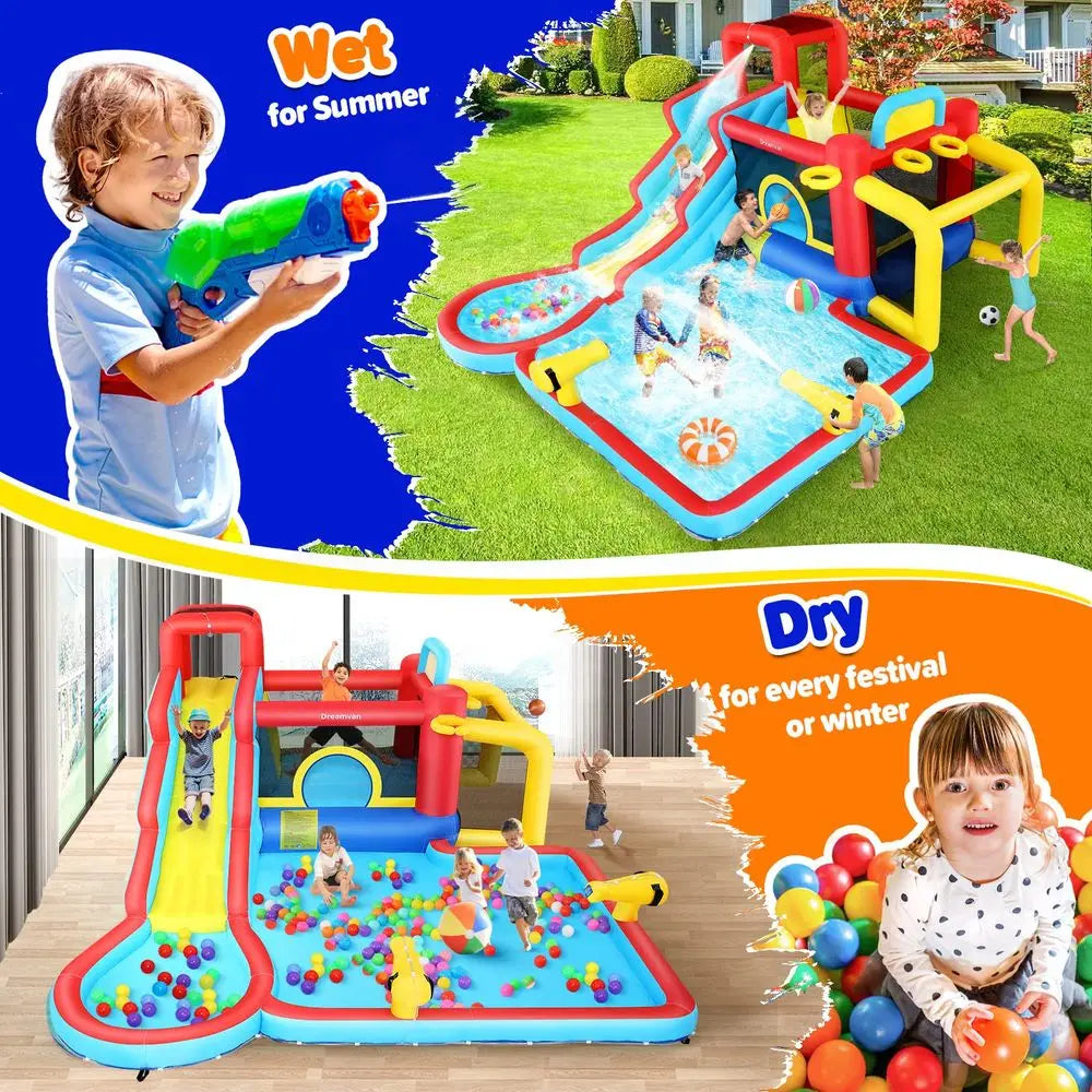 YTYIN Bounce House Inflatable Water Slide Castle With Blower