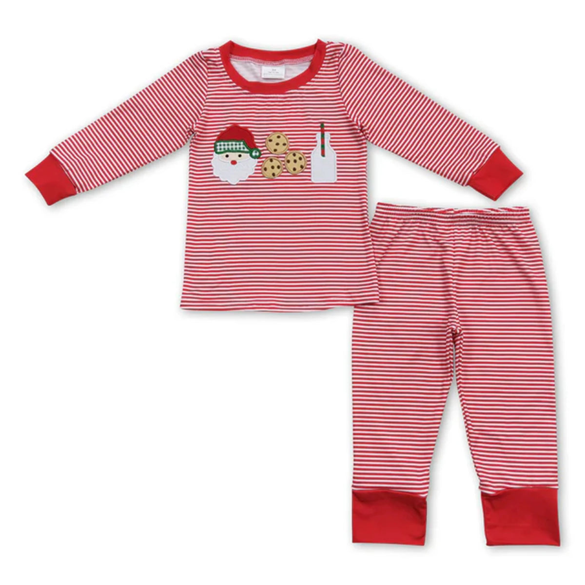 Unisex Baby Pajama Set With Long Sleeves Duck Plaid Top And Pants