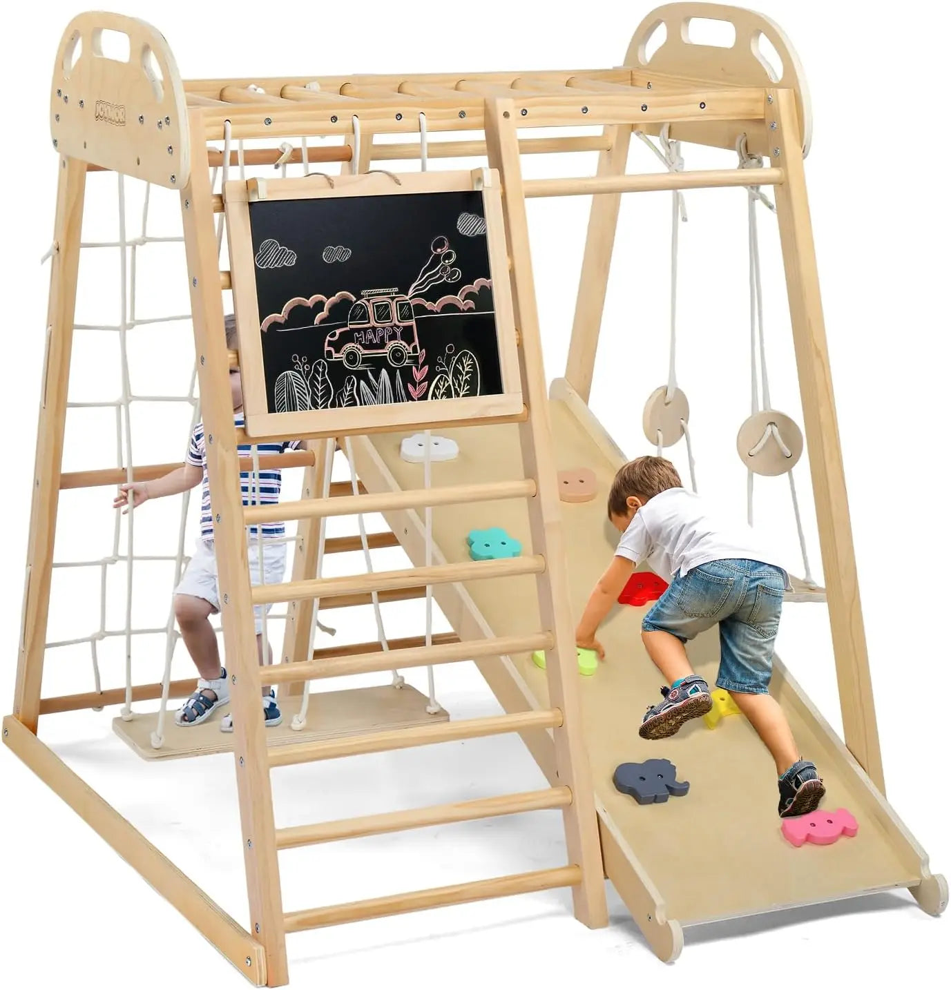Indoor Jungle Gym Playground For Kids And Toddlers With Slide
