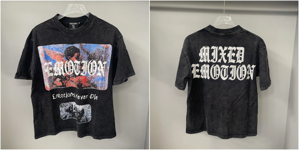 Mixed Emotion Printed Cotton T Shirt For Men Women