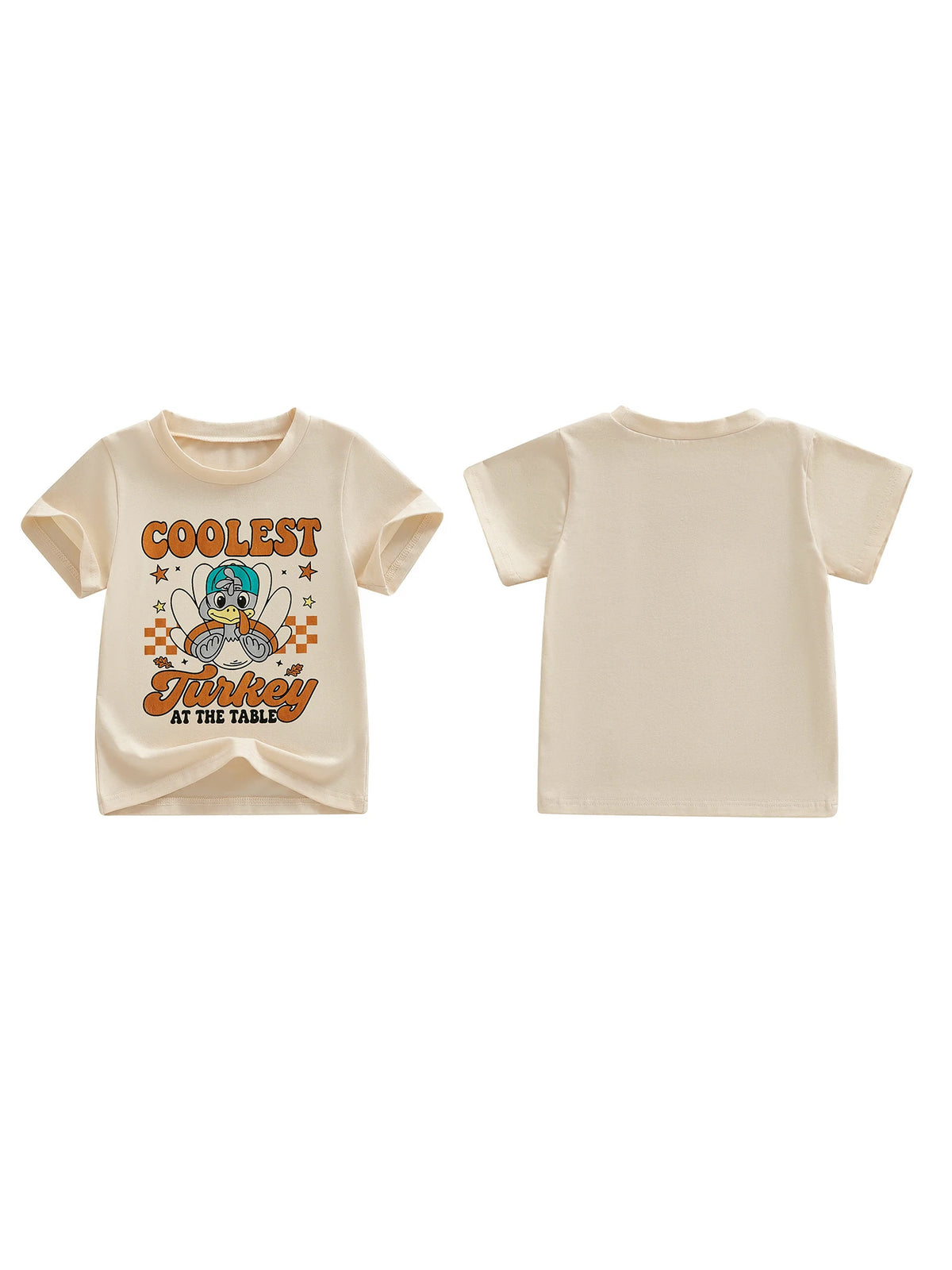 Sleeve Turkey Boys Turkey-Print Thanksgiving Shirt T Print Short Sleeve Sleeve Turkey Toddler Boys Girls