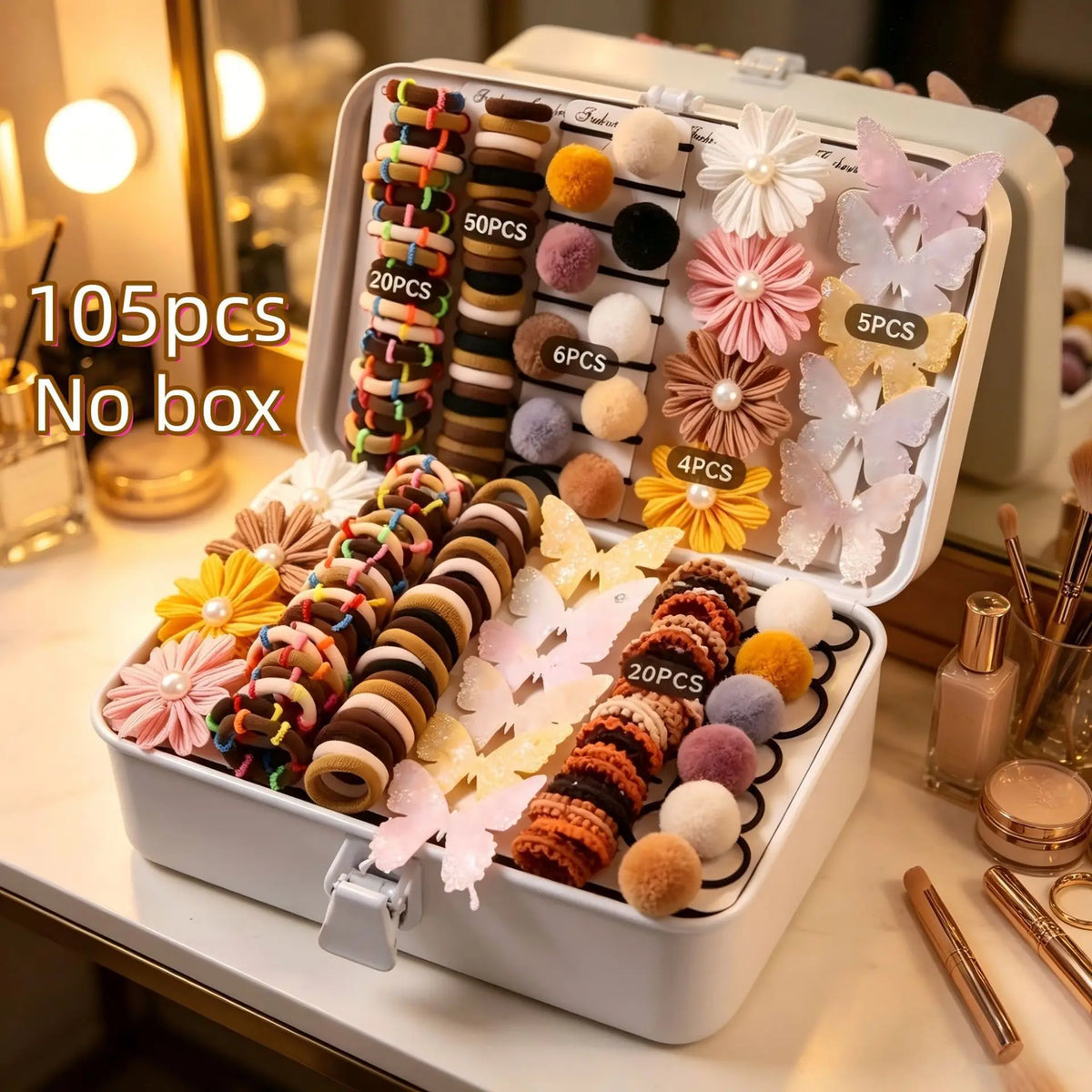 18/546Pcs /1152PCS Bow High Elastic Hair Accessories Set Korean Style Princess Hair Clips, No Hurt Hair Colorful Girls Hair Bands Hair Clips Girls Children No Box
