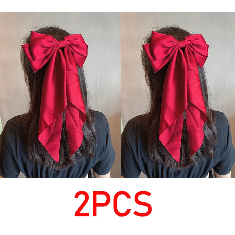 New Bows Hair Clips Bow Barrette Headband for Girl Bow Ribbon Hair Clip JZ094