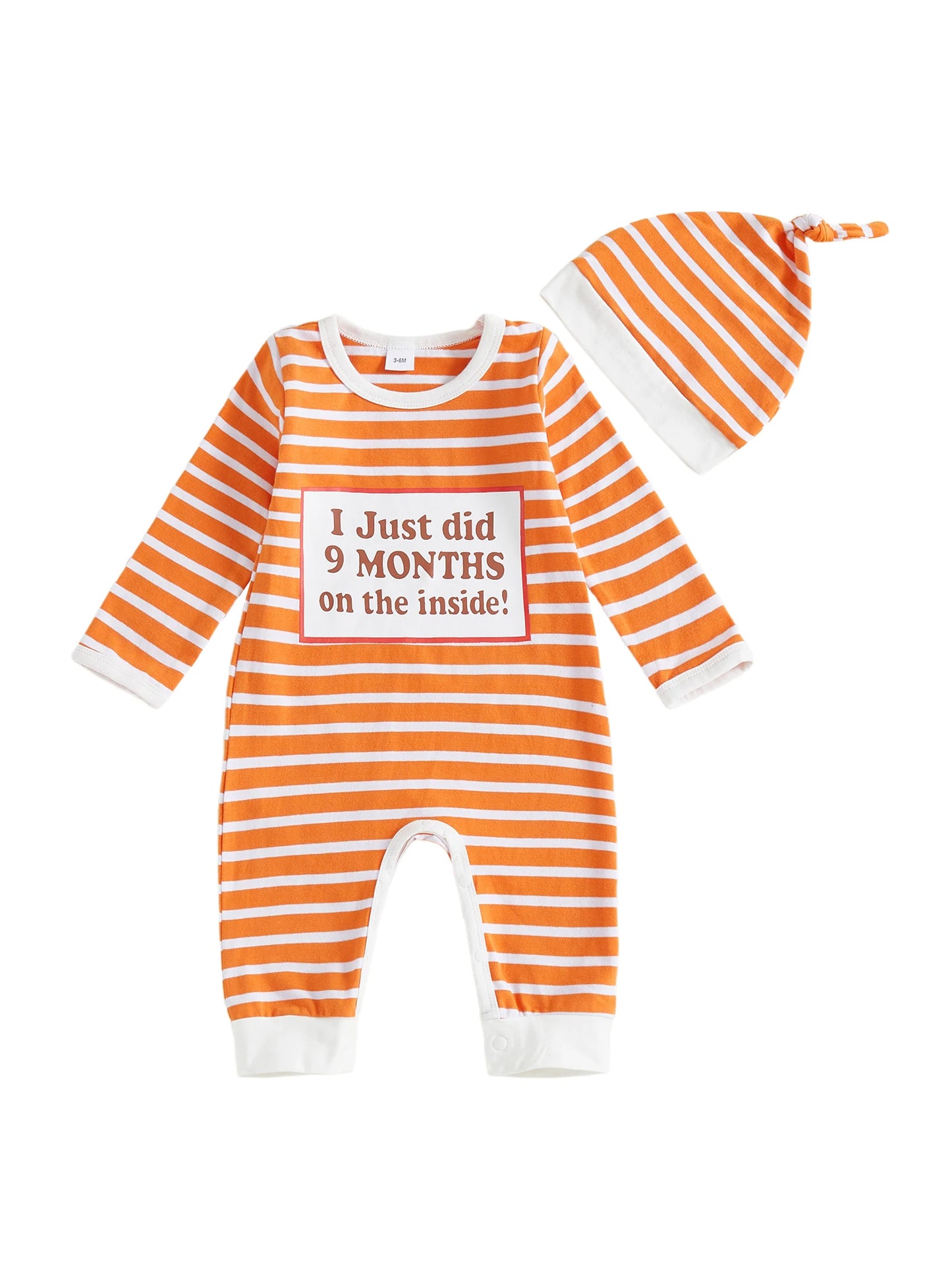 Adorable Animal Print Baby Romper With Matching Beanie Set