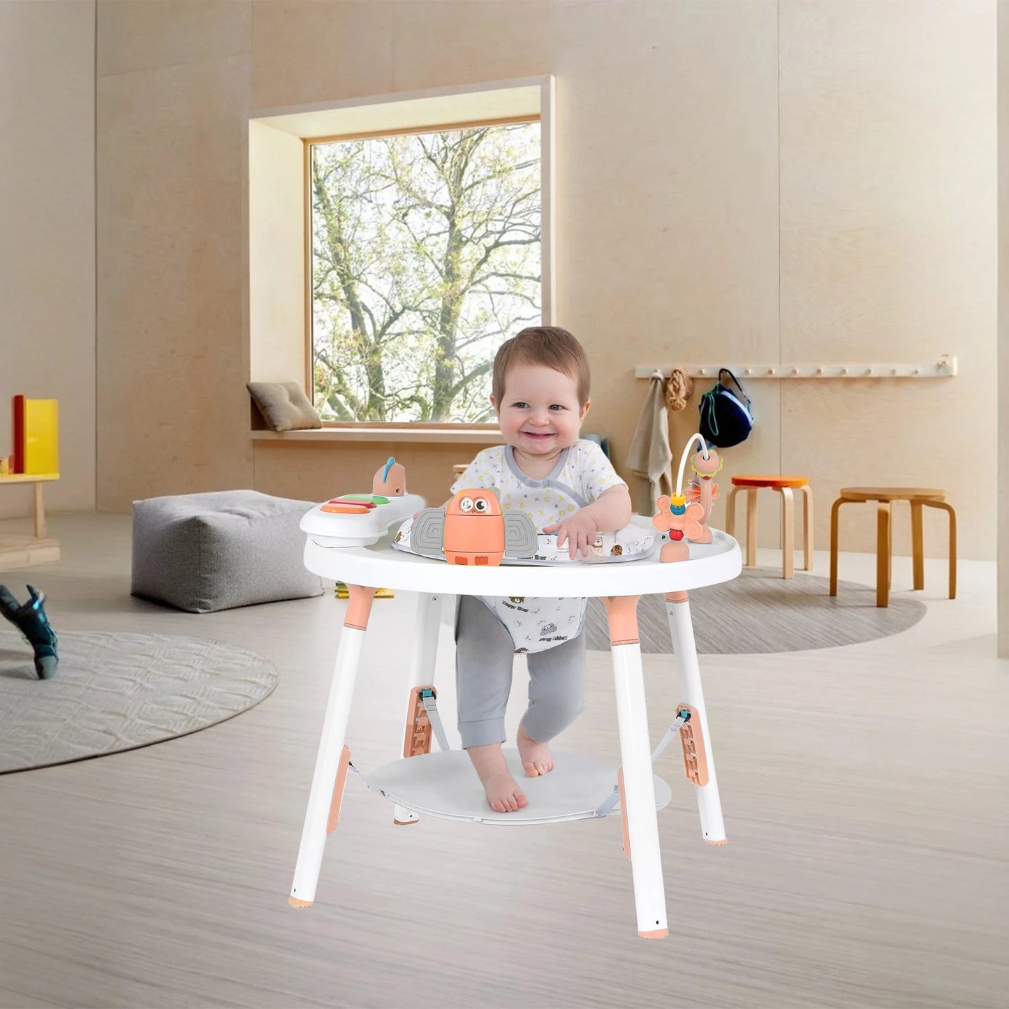 Multi-Functional Baby Play Center 3-in-1 Activity Center with Removable Toys