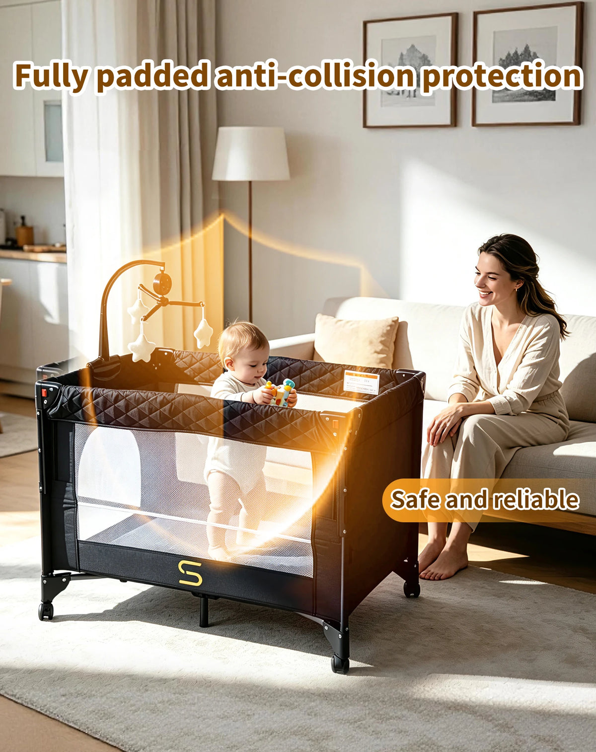 SteAnny All In One Pack N Play With Bassinet Station