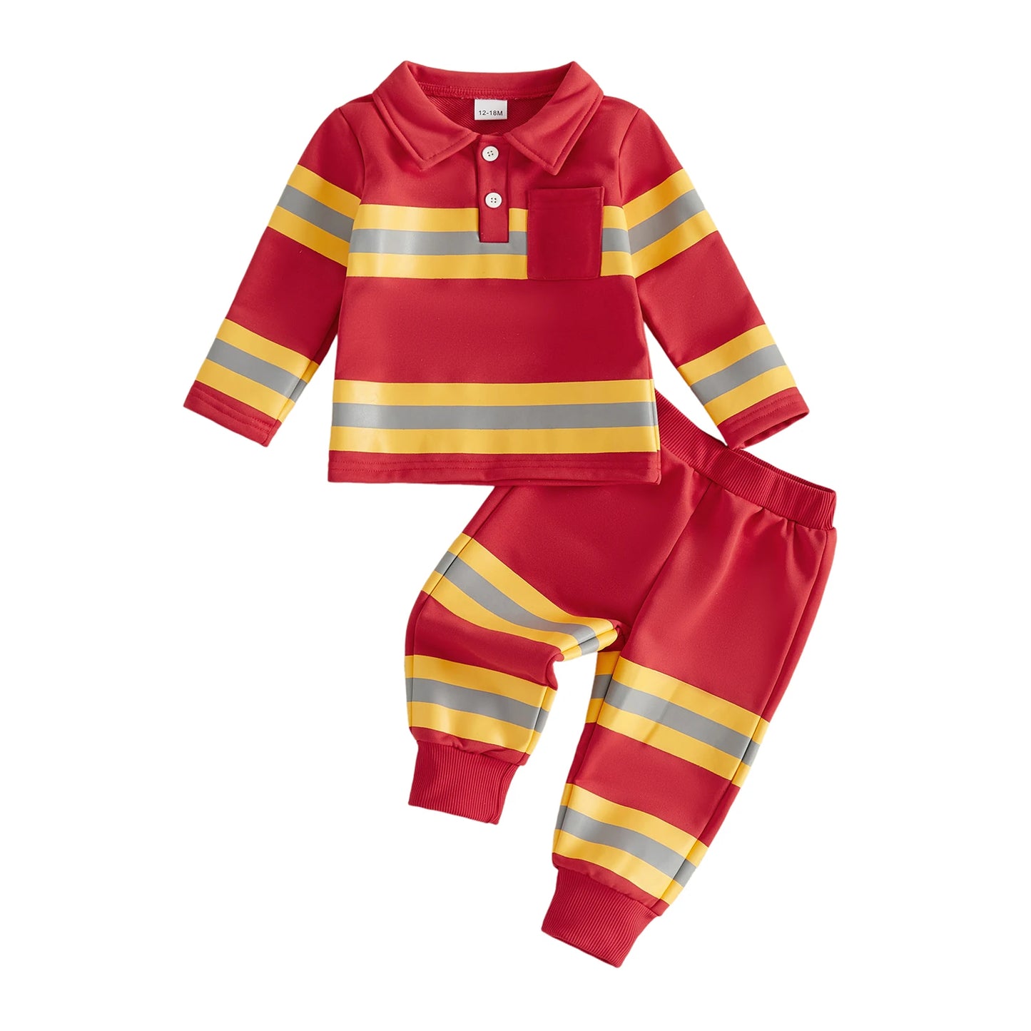 Sleeve Tops Tops Boy Long Firefighter Outfits Contrast Toddler-Boy Long Sleeve Lightweight Toddler Boy Firefighter