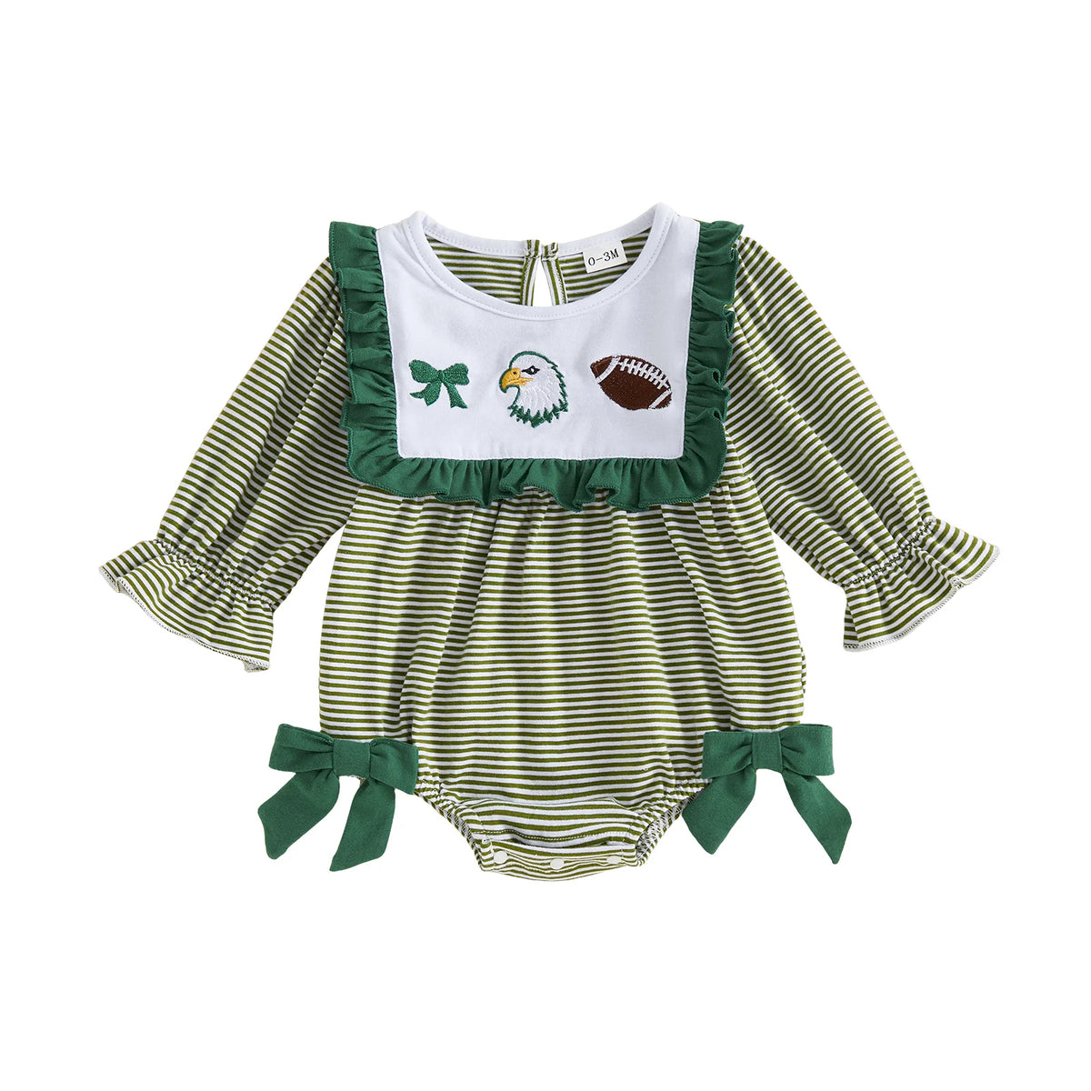 Long Sleeve Ruffled Girl Baby Girl Fall Long Sleeve Fall Cape Romper Stripe Professional Baby Girl Fall