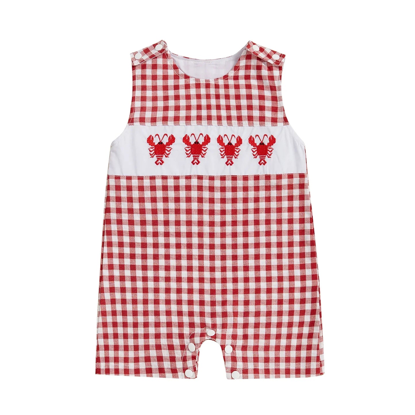 Cotton Embroidered Baby Romper With Button Up Collar